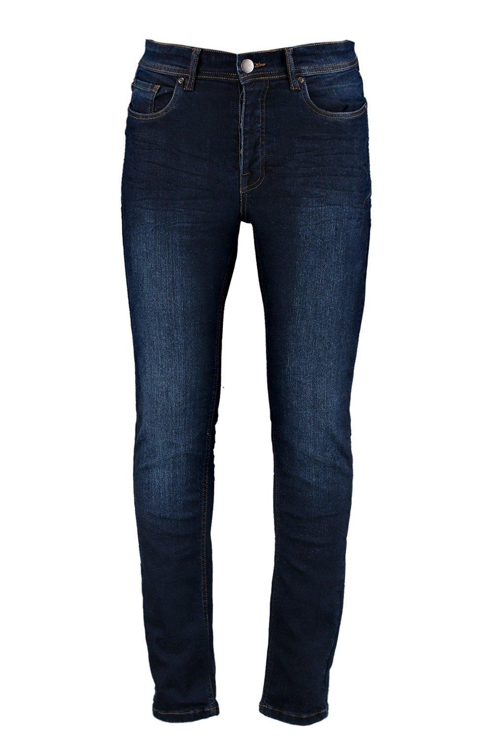Dark Blue Mens Jeans UK Shop men's jeans at Topman. Skinny, slim, spray on and more - find your perfect fit with our Fit Guide. FREE delivery and free returns. Fast worldwide shipping.